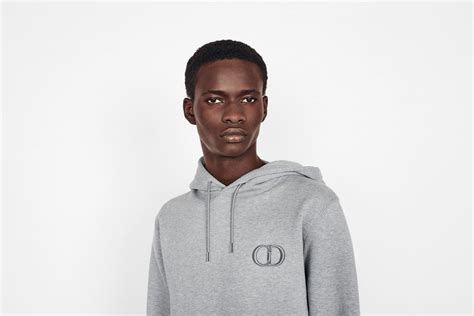 dior hoodie grey